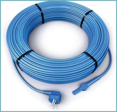 Kabel zum Heizen einer Wasserleitung: Kennzeichnung, Typen, Hersteller + Merkmale nach Wahl
