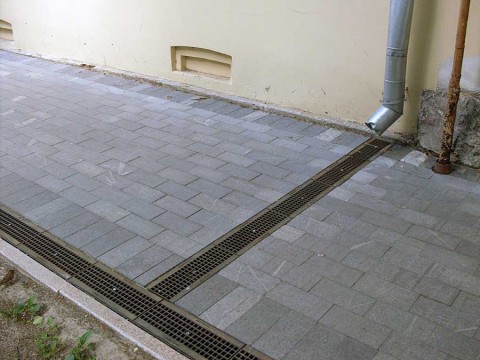 Anordnung des Entwässerungssystems des Kellers