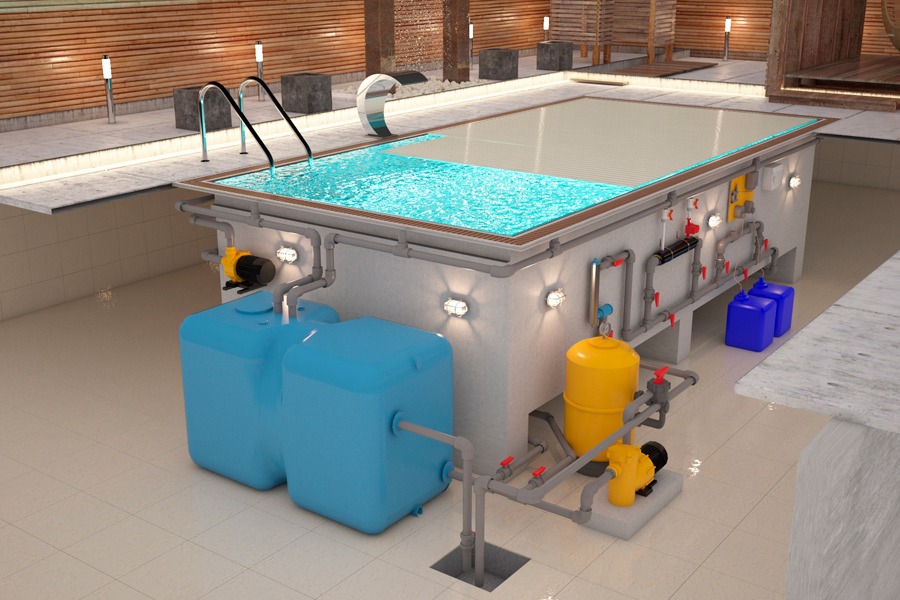 Welche Ausstattung wird für den Aufbau eines Pools benötigt?