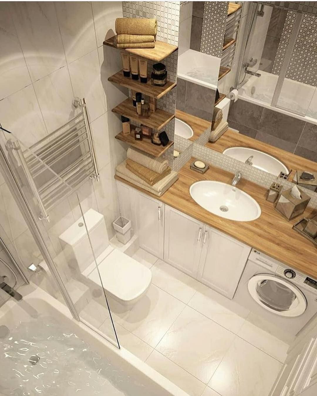 Kleines Badezimmerdesign – 90 Fotos von perfekten Kombinationen und Möglichkeiten zur Badezimmerdekoration
