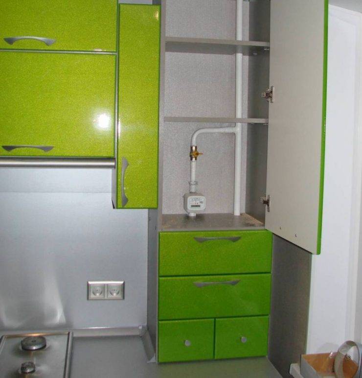 Designnuancen des Designs eines Gaskessels in der Küche