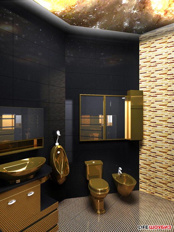 Goldene und singende Sternentoiletten