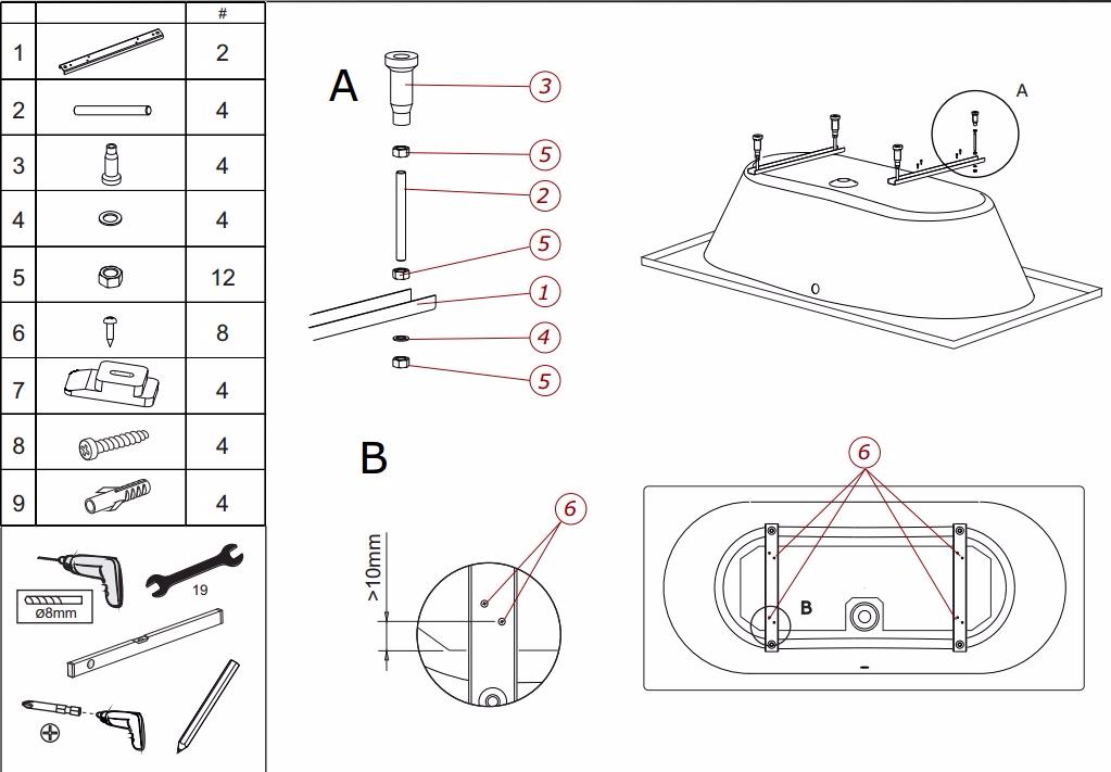 Ein Acrylbad mit eigenen Händen installieren: eine Meisterklasse mit einem Foto | Tipps bauen