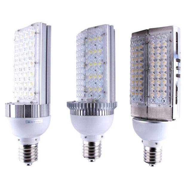 LED-lampe E40: enhed, egenskaber, omfang