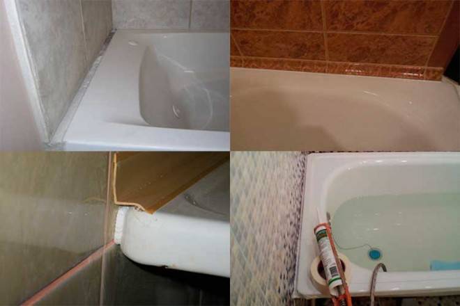 So schließen Sie Lücken und Lücken zwischen Bad und Wand: Eine Übersicht über effektive und effektive Lösungen, Fotos erfolgreicher Optionen