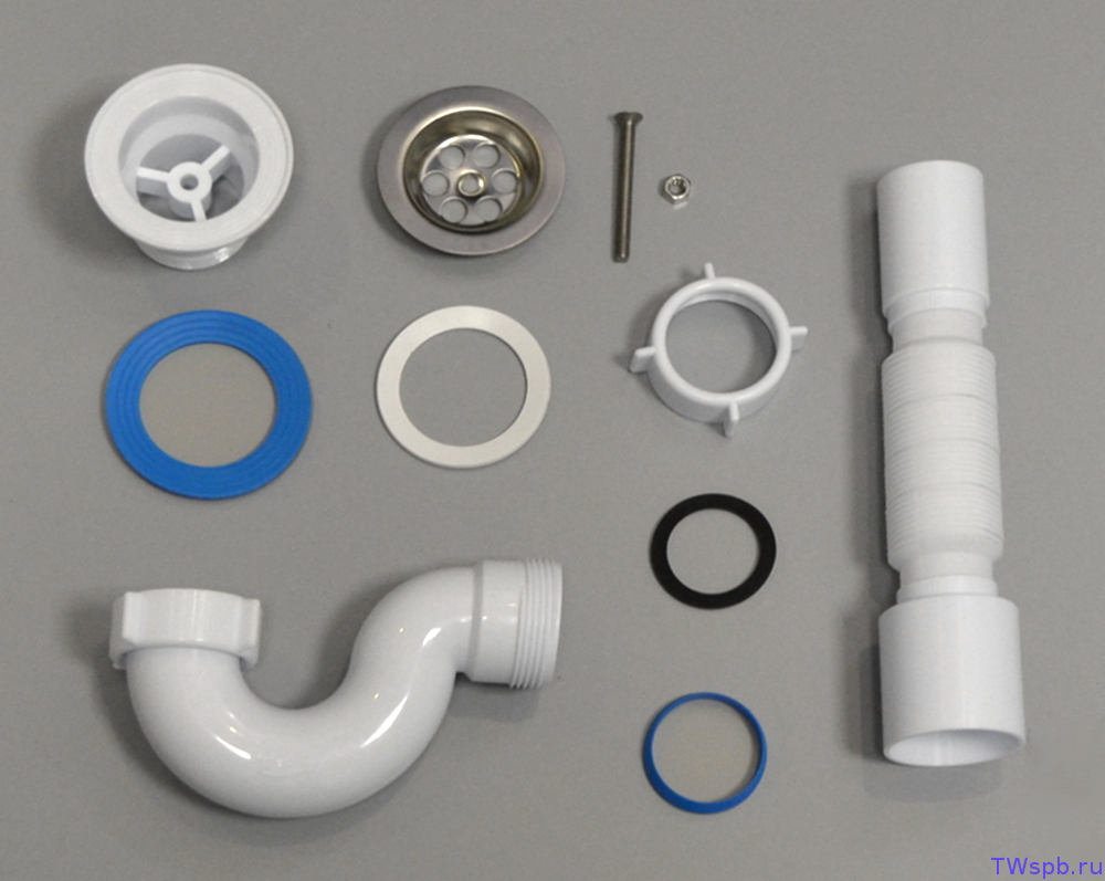 Flacher Siphon für das Waschbecken ist eine kompakte Version im Badezimmer für das Waschbecken, die Verwendung von Santek Pilot- und Fertigungsmaterialien, Gerät und Funktionsprinzip
