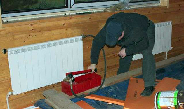 Druckprüfung der Heizungsanlage in Eigenregie