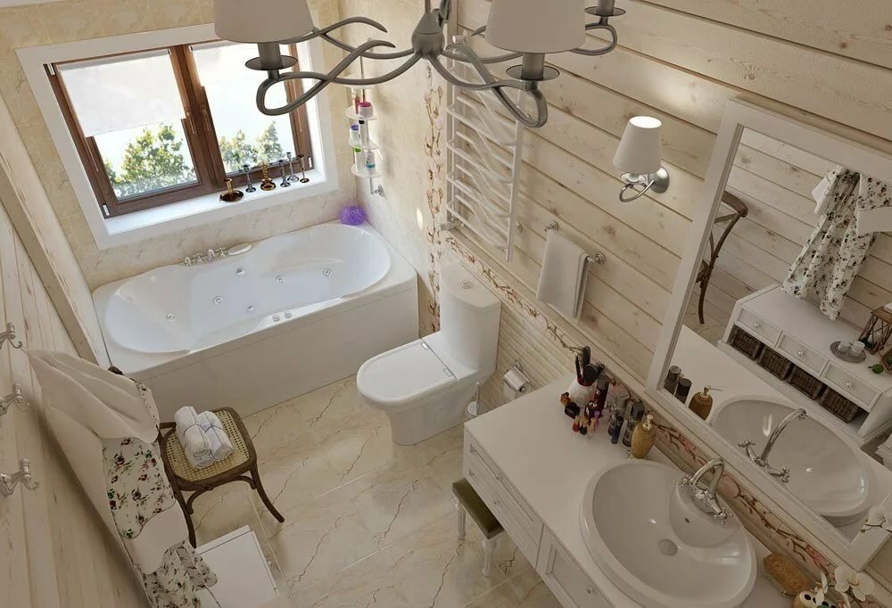 Badezimmer zum Selbermachen im Holzhaus /