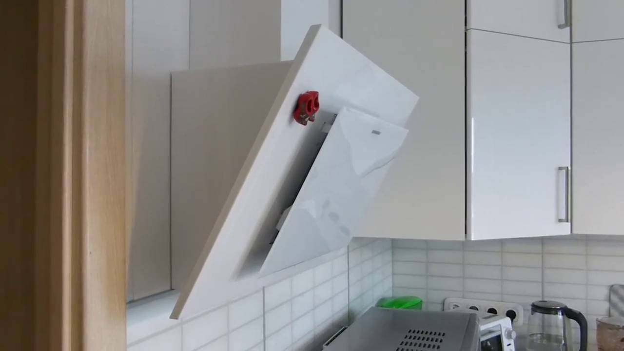 Hauben für die Küche mit Entlüftung zur Belüftung - Diagramme, Installationsregeln
