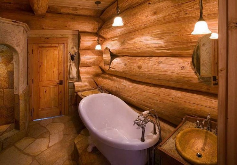 Funktioner ved at arrangere et badeværelse i et træhus