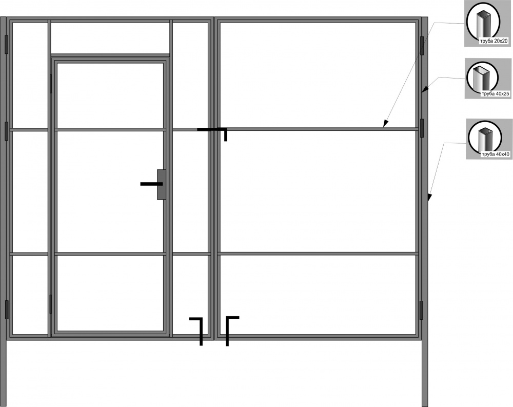 Do-it-yourself-Installation von Metalltoren und Toren verschiedener Art