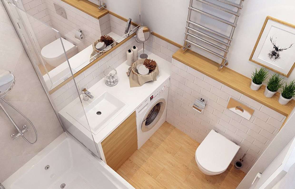 Design eines kleinen Badezimmers (82 Fotos von echten Innenräumen)