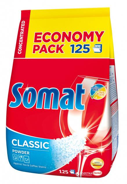 Oversigt over Somat tabletter til opvaskemaskiner: typer, fordele og ulemper, kundeanmeldelser
